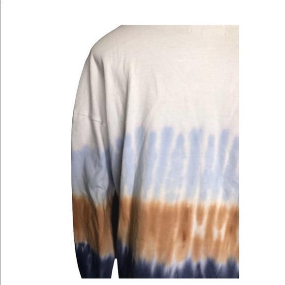 Madewell | Ombre Long Sleeve Sweater Blue Tan White Sweater - Picture 8 of 8